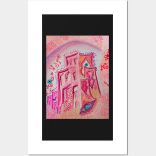 pink Posters and Art